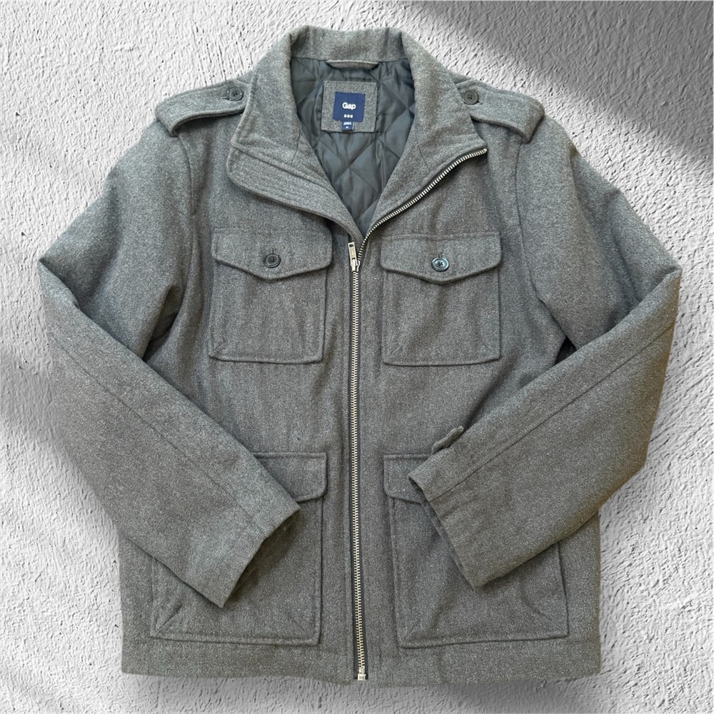GAP Men's Dark Gray Military Jacket